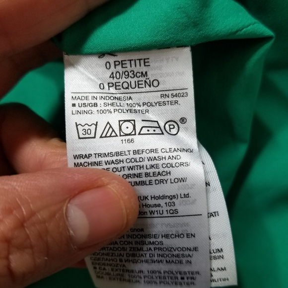 Banana republic Green Asymmetric Hem Dress Size 0 Petite.Pit to pit approx:  1 - Picture 12 of 12